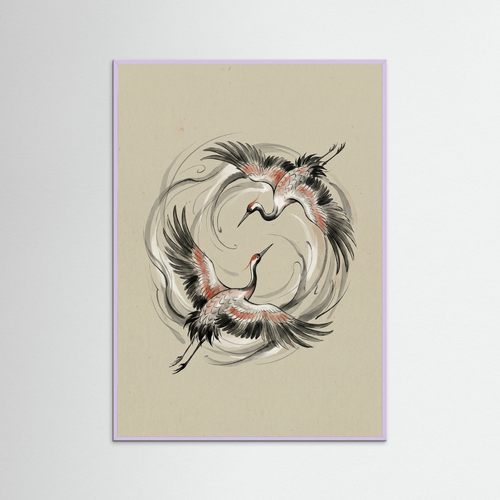 Lilac Wood Yin Yang Koi