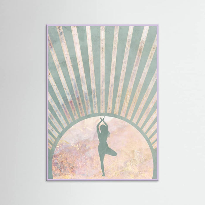 Yoga Boho Sun Rise Green 1 Poster – poster and art print