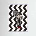 Zebra Heels Zigzag Poster – plakat og kunsttryk