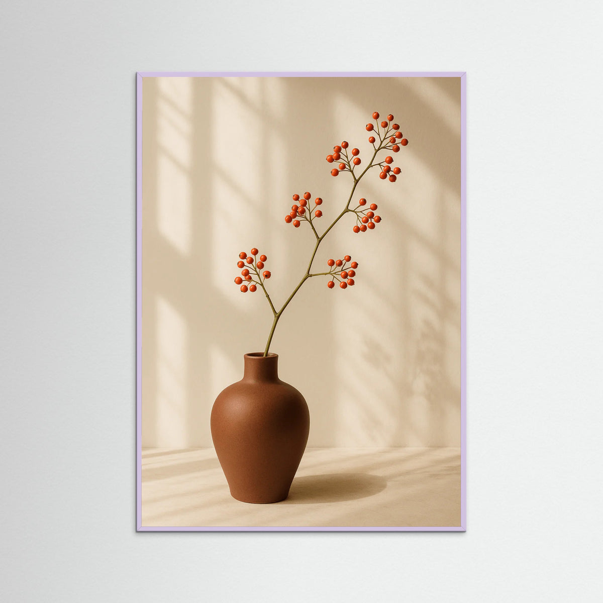 Lilac Wood photo Vase with Twig