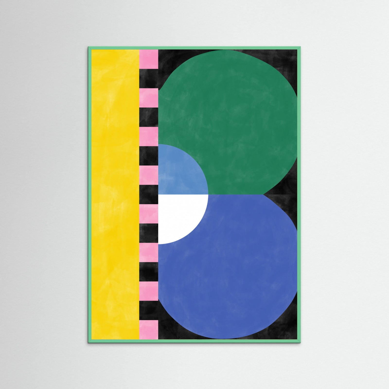 Mint Wood Abstract Composition No. 39 Poster