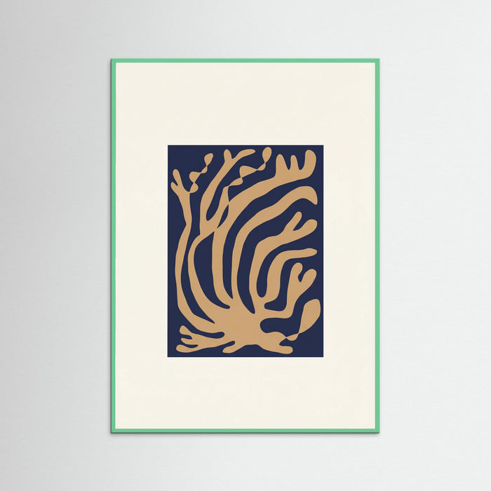 Mint Wood Abstract Anemone