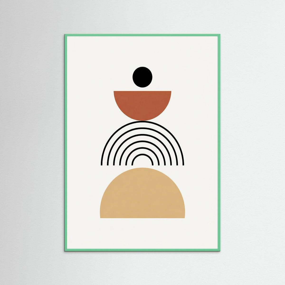 Mint Wood Abstract Arches