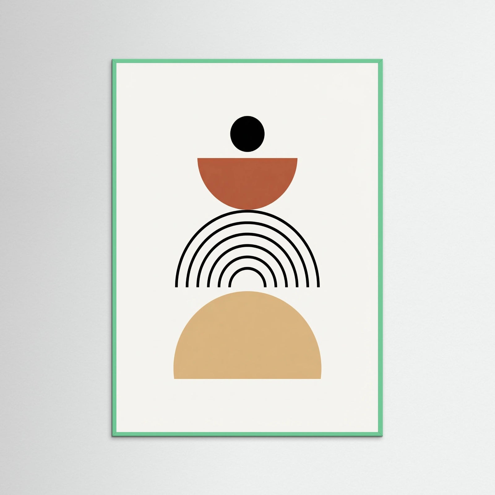 Mint Wood Abstract Arches