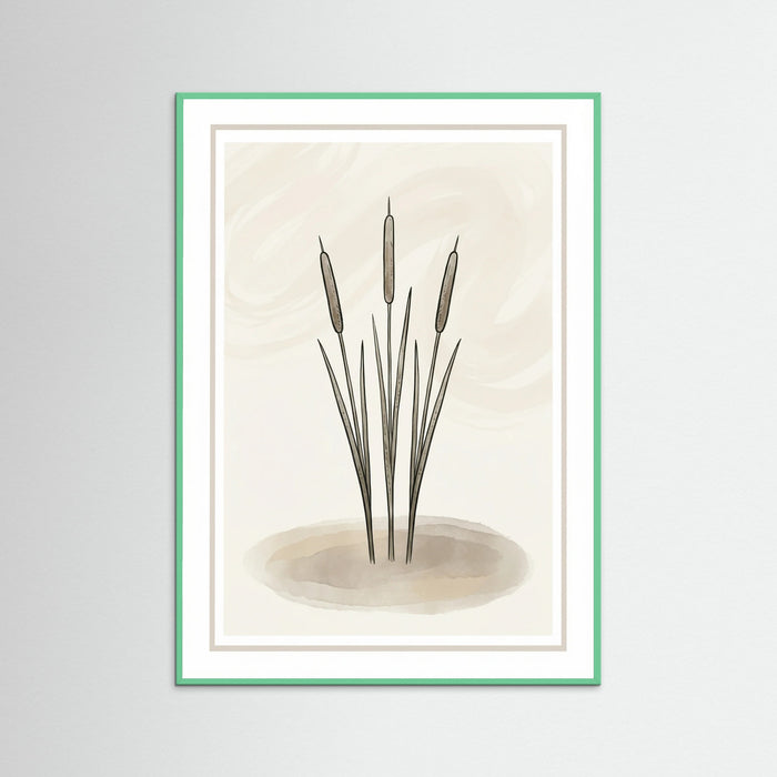 Mint Wood Abstract Baobab