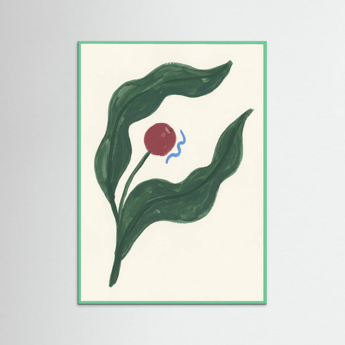 Mint Wood Abstract Bloom