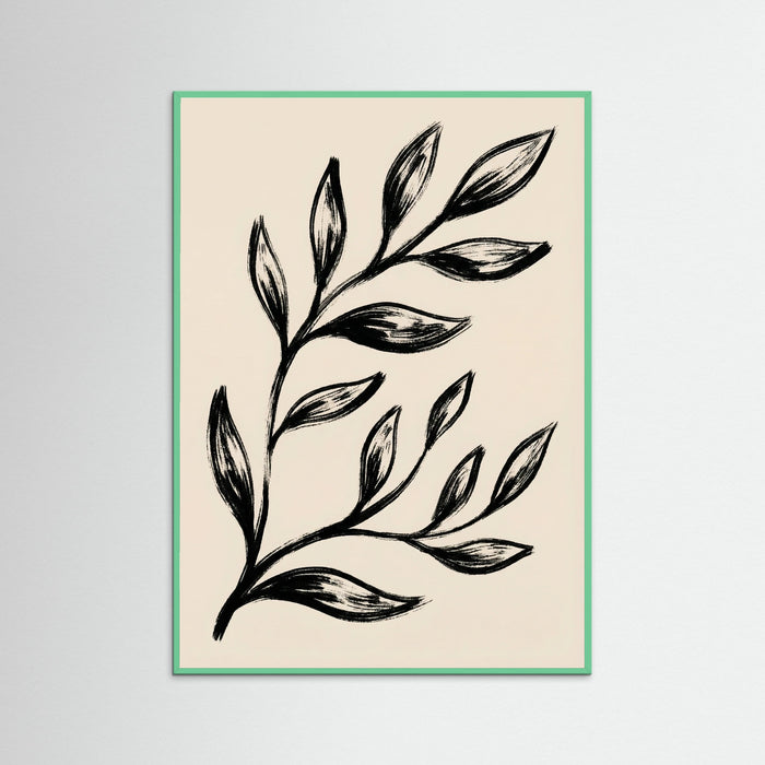 Mint Wood Abstract Blooms