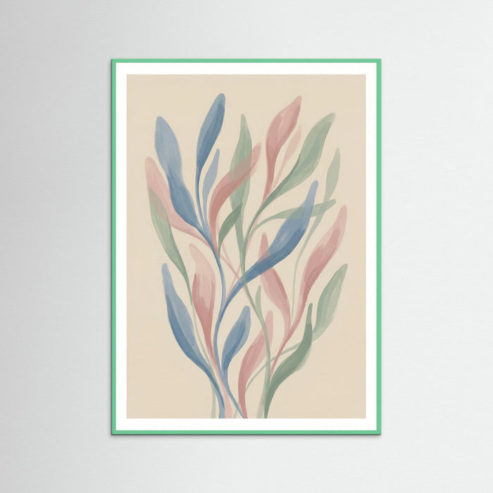 Mint Wood Abstract Botanicals