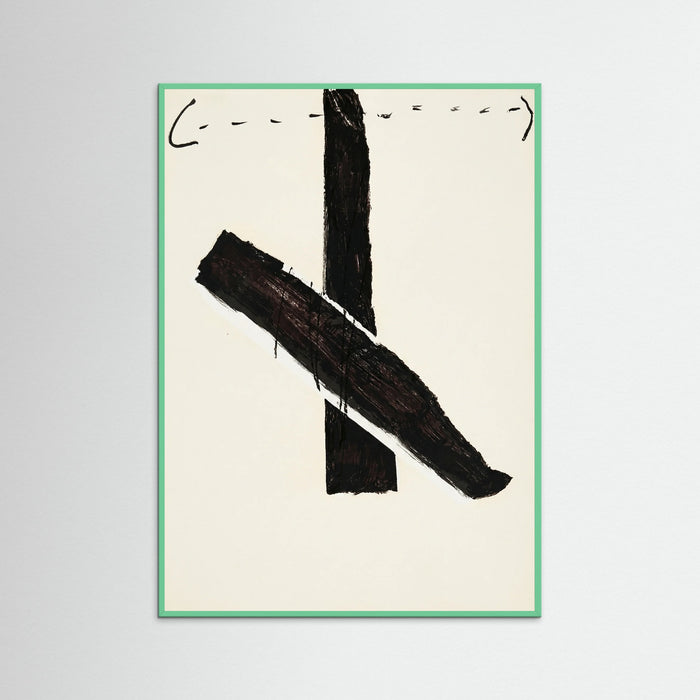 Mint Wood Abstract Brush Mark