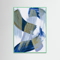 Mint Wood Abstract Brush Strokes 13 Poster