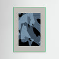Mint Wood Abstract Brush Strokes 60Y Poster