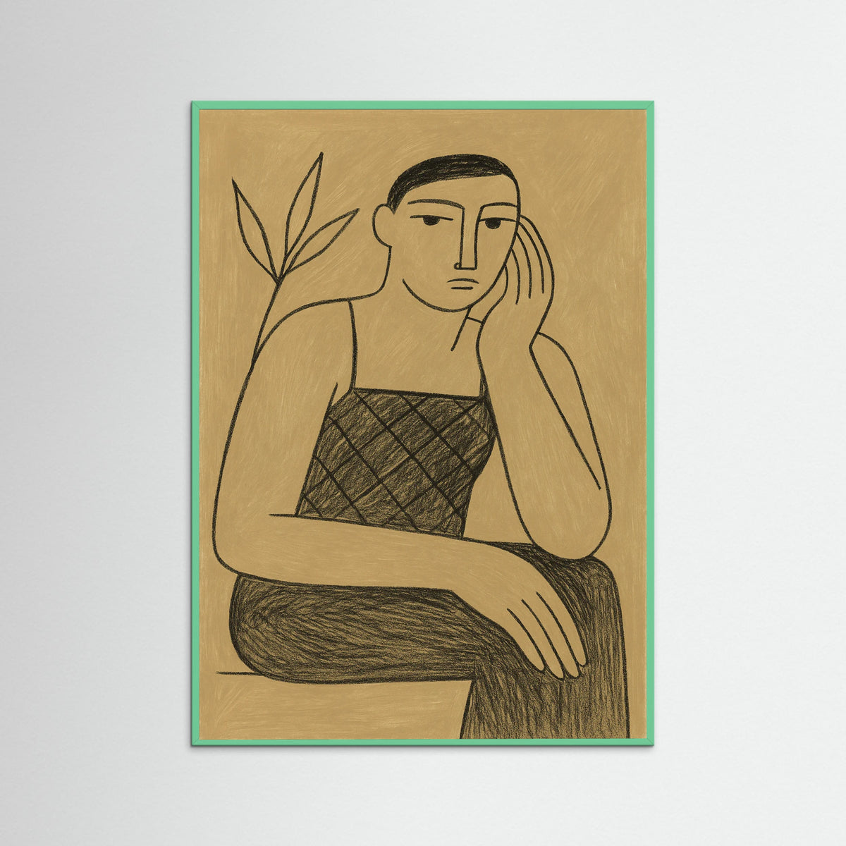 Mint Wood Abstract Contemplation 3