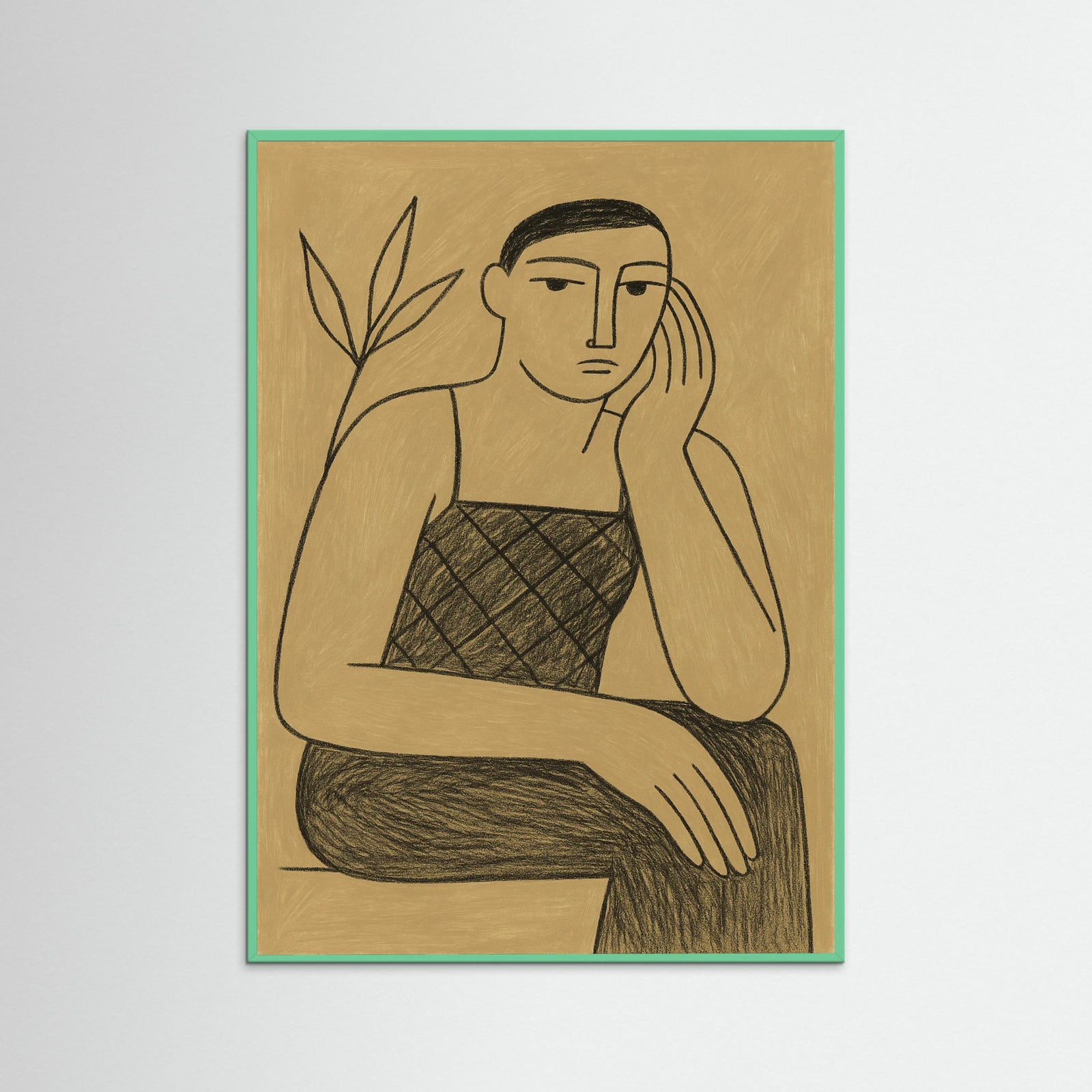 Mint Wood Abstract Contemplation 3