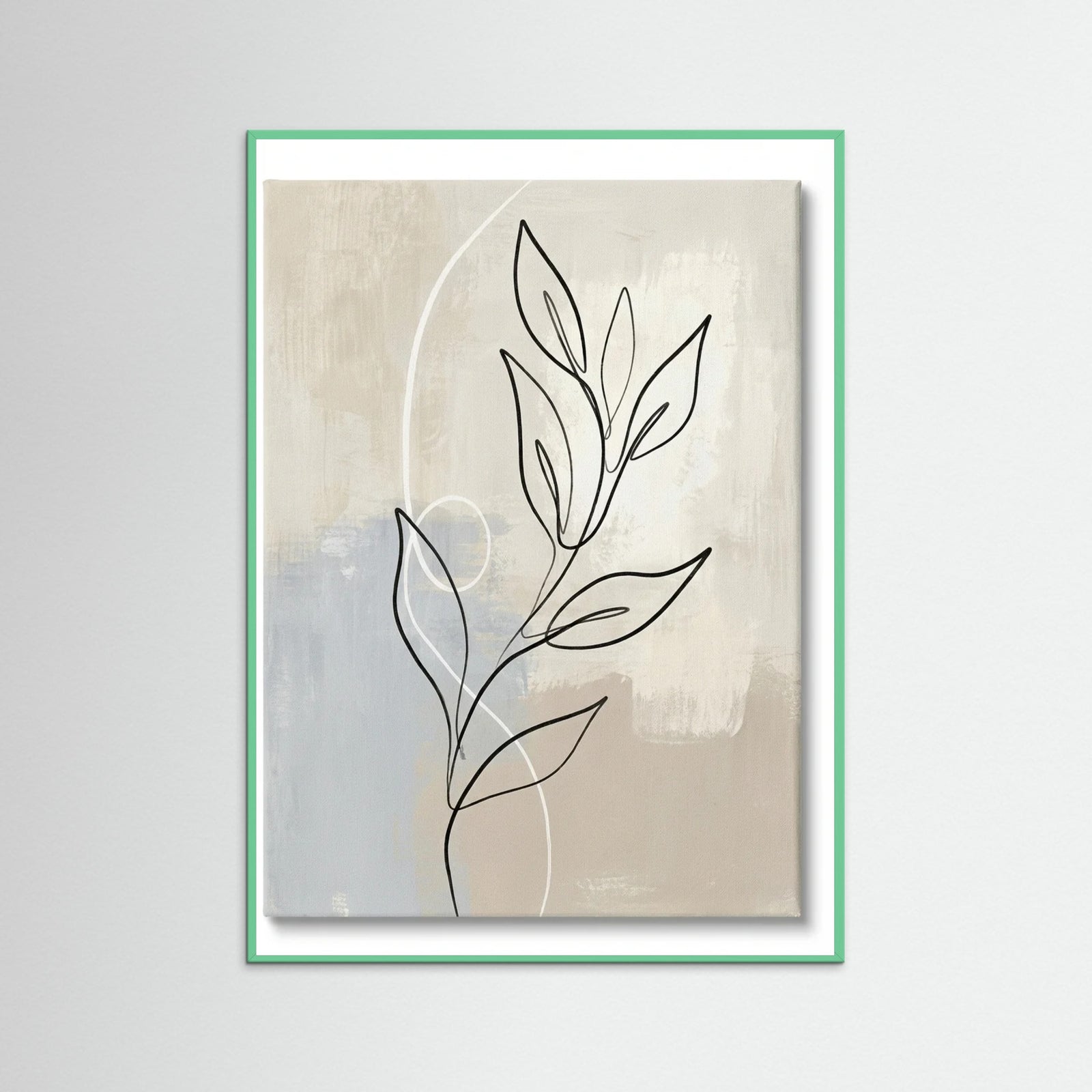 Mint Wood Abstract Contour