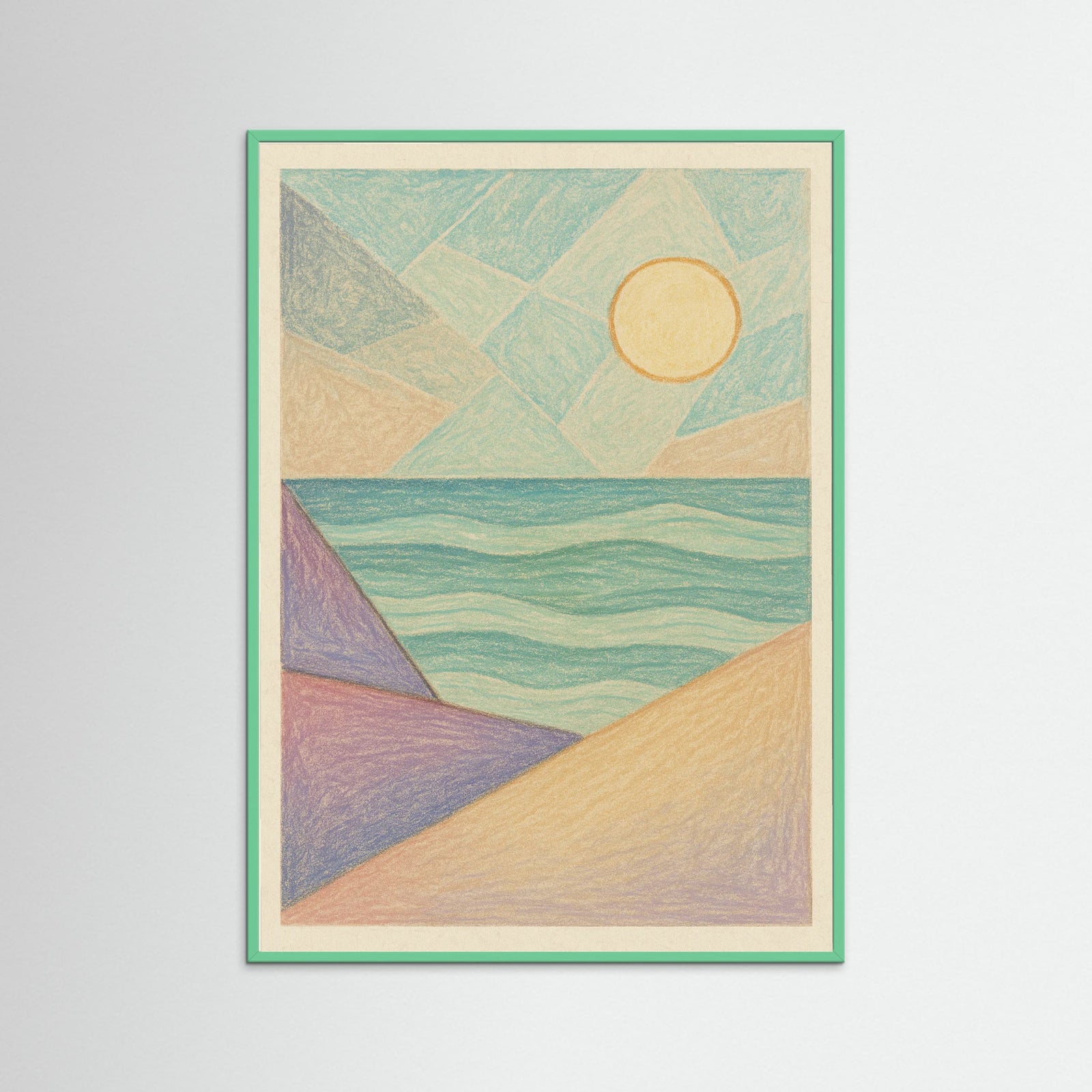 Mint Wood Abstract Contours