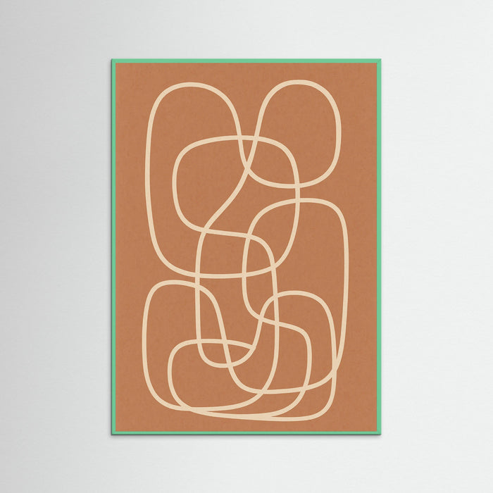 Mint Wood Abstract Contours