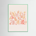 Mint Wood Abstract Coral Garden