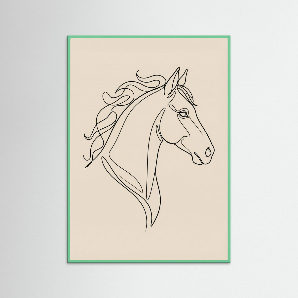 Mint Wood Abstract Curly Portrait