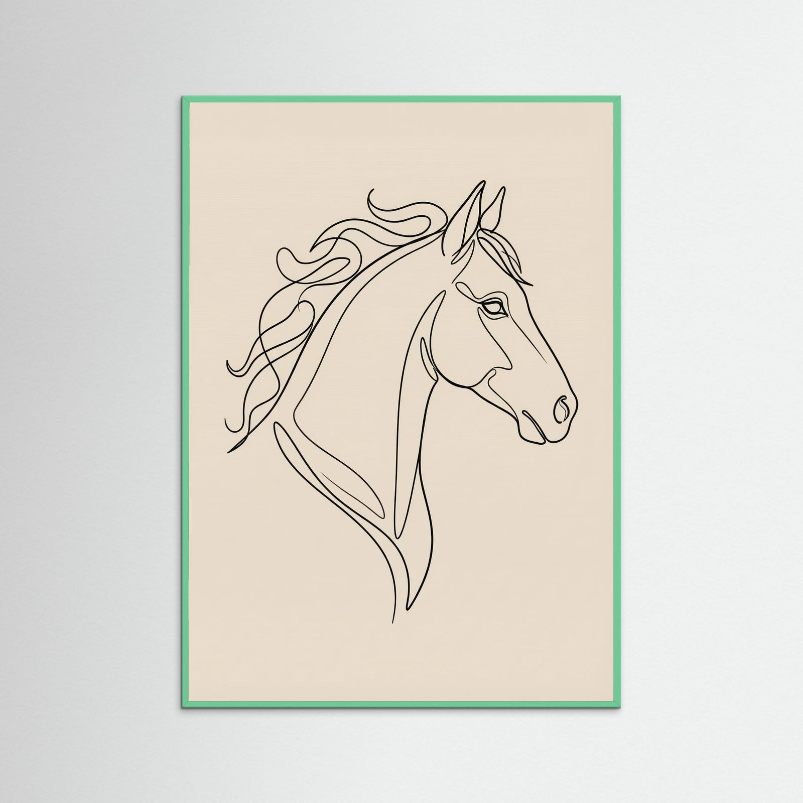 Mint Wood Abstract Curly Portrait