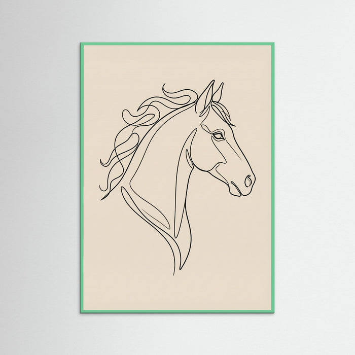 Mint Wood Abstract Curly Portrait