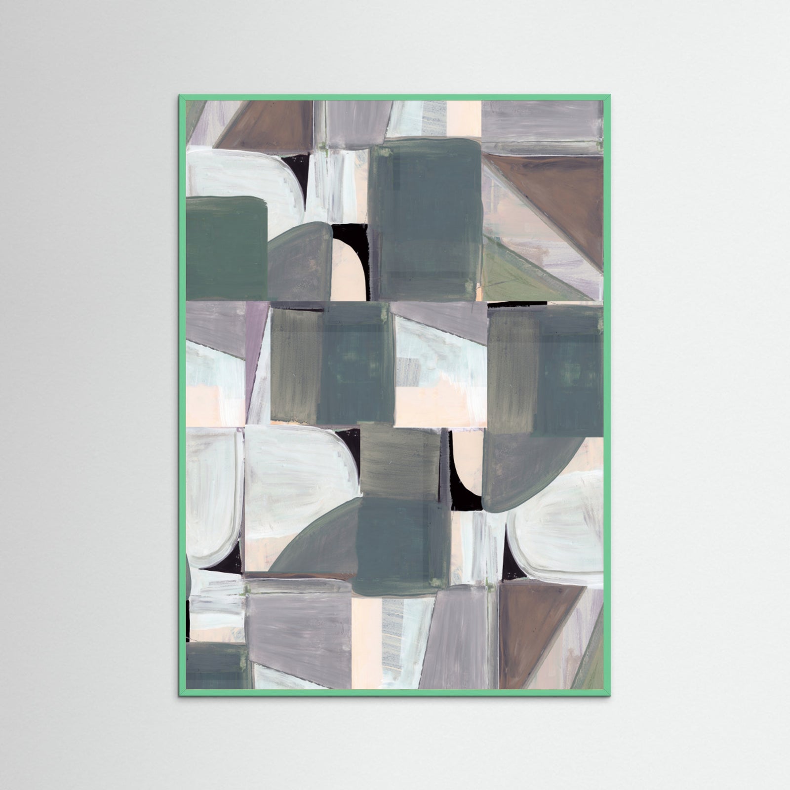 Mint Wood Abstract Desaturate No3 Poster