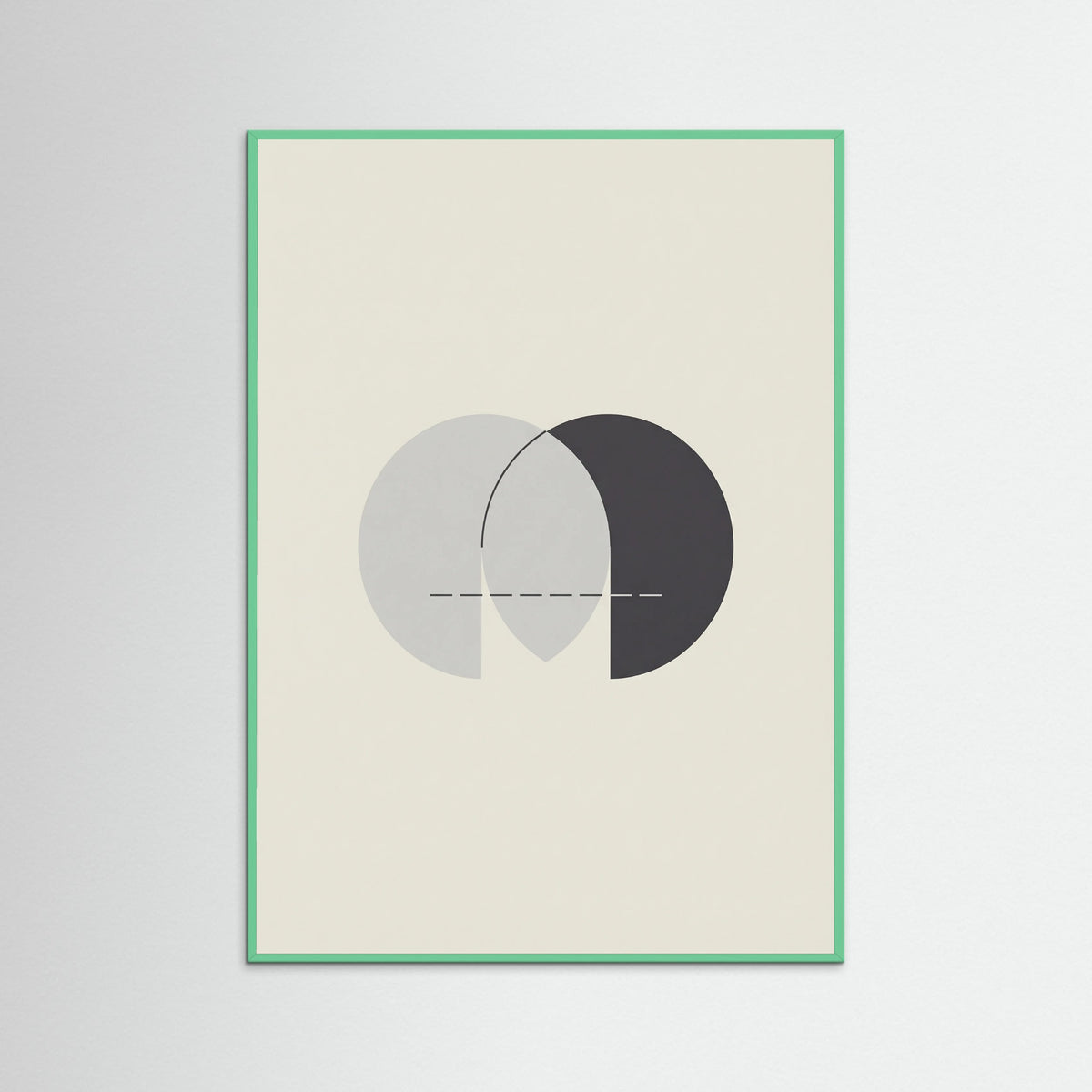 Mint Wood Abstract Dual Forms