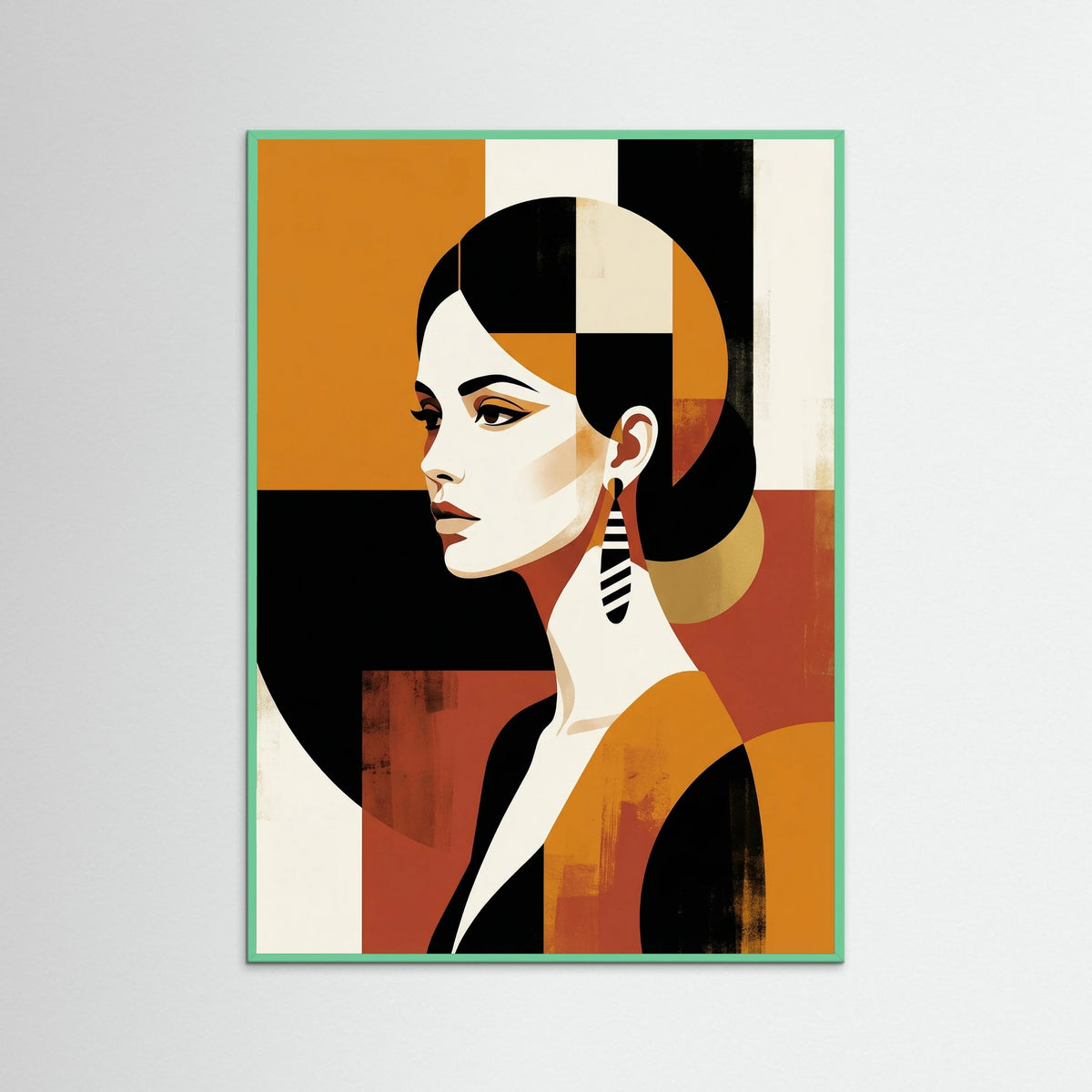 Mint Wood Abstract Elegance