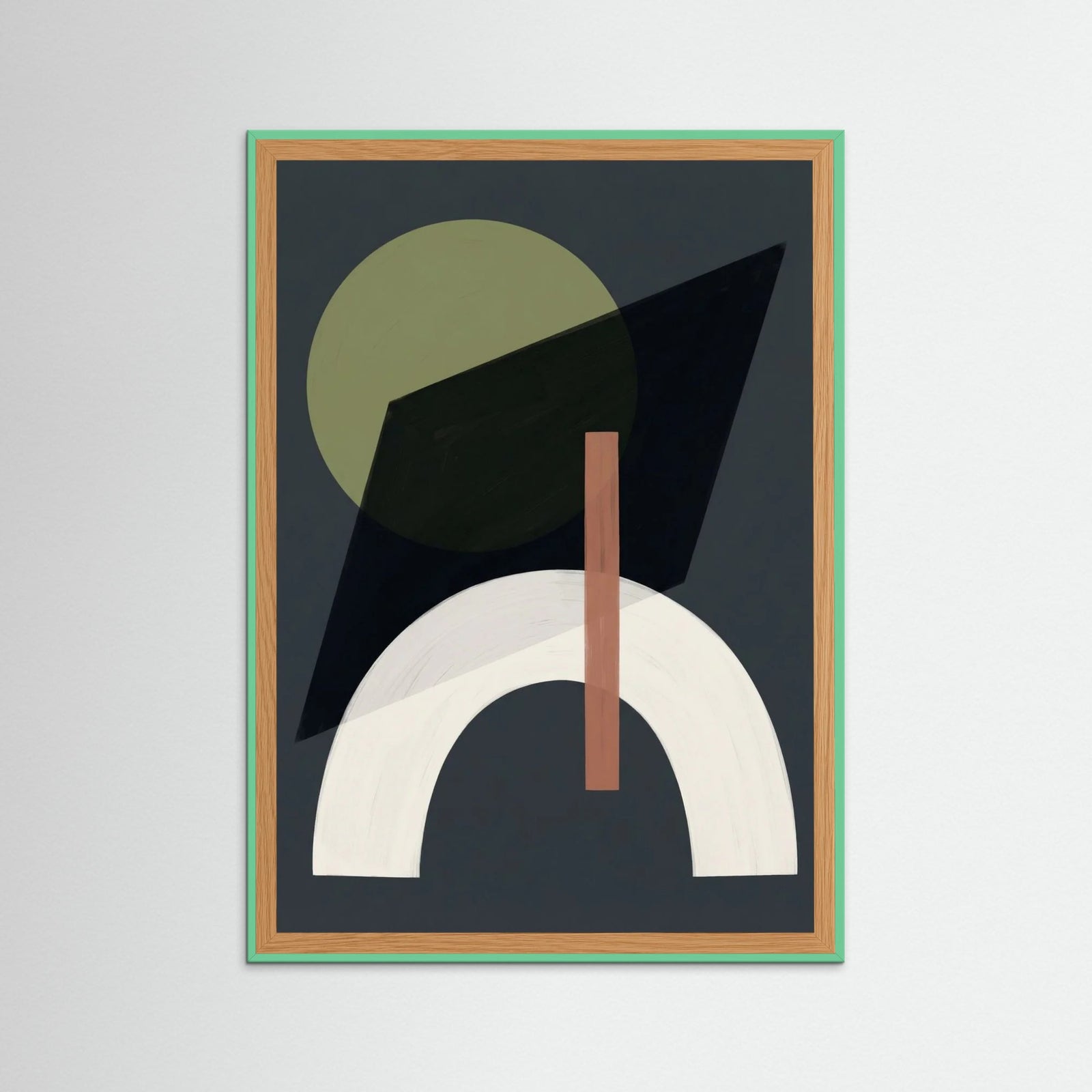 Mint Wood Abstract Equilibrium