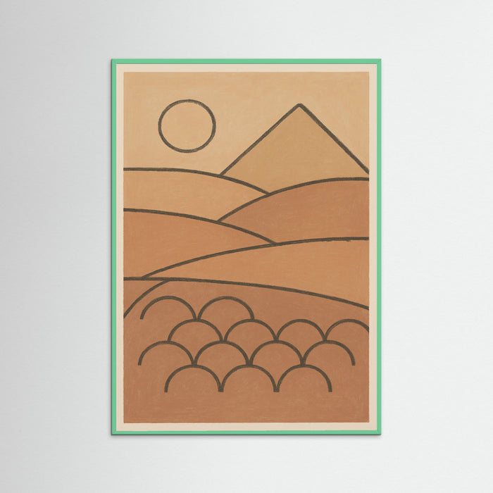 Mint Wood Abstract Figure