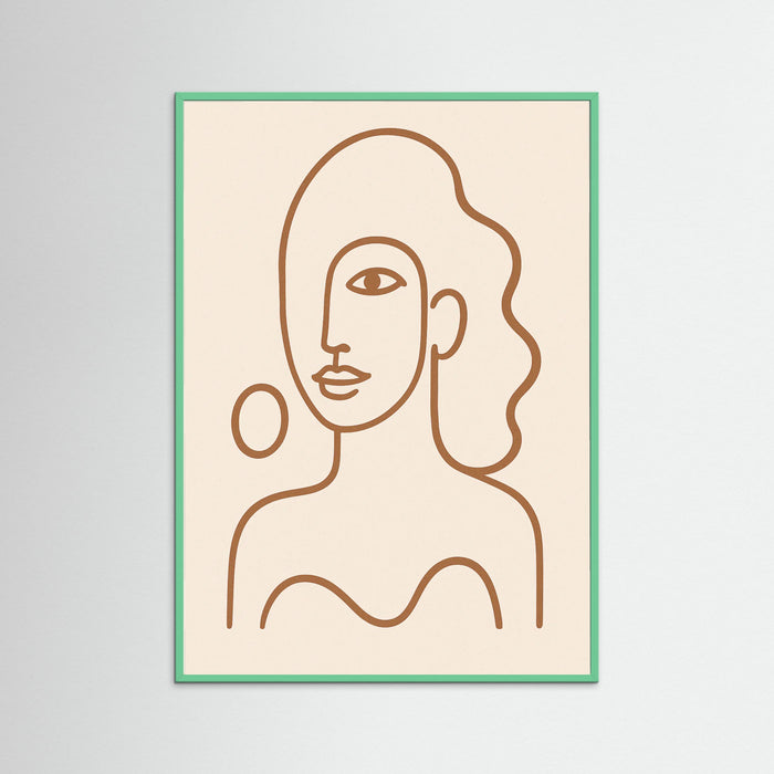Mint Wood Abstract Gaze