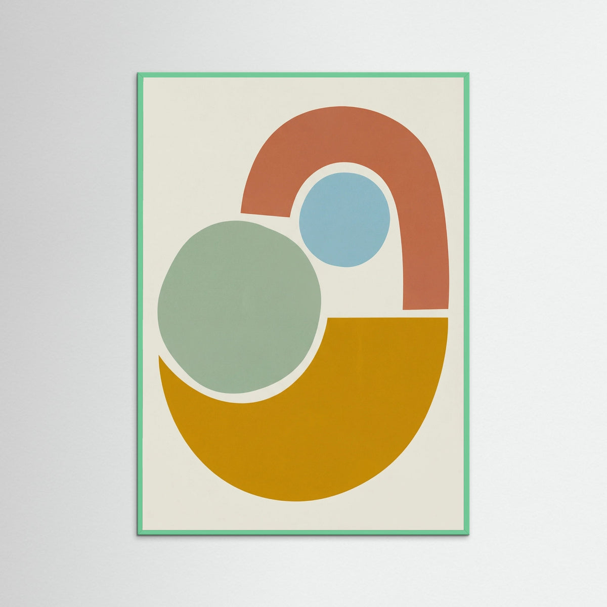 Mint Wood Abstract Harmony