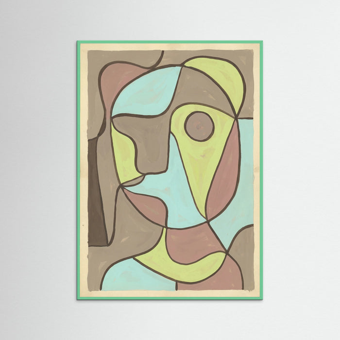 Mint Wood Abstract Marine Mask
