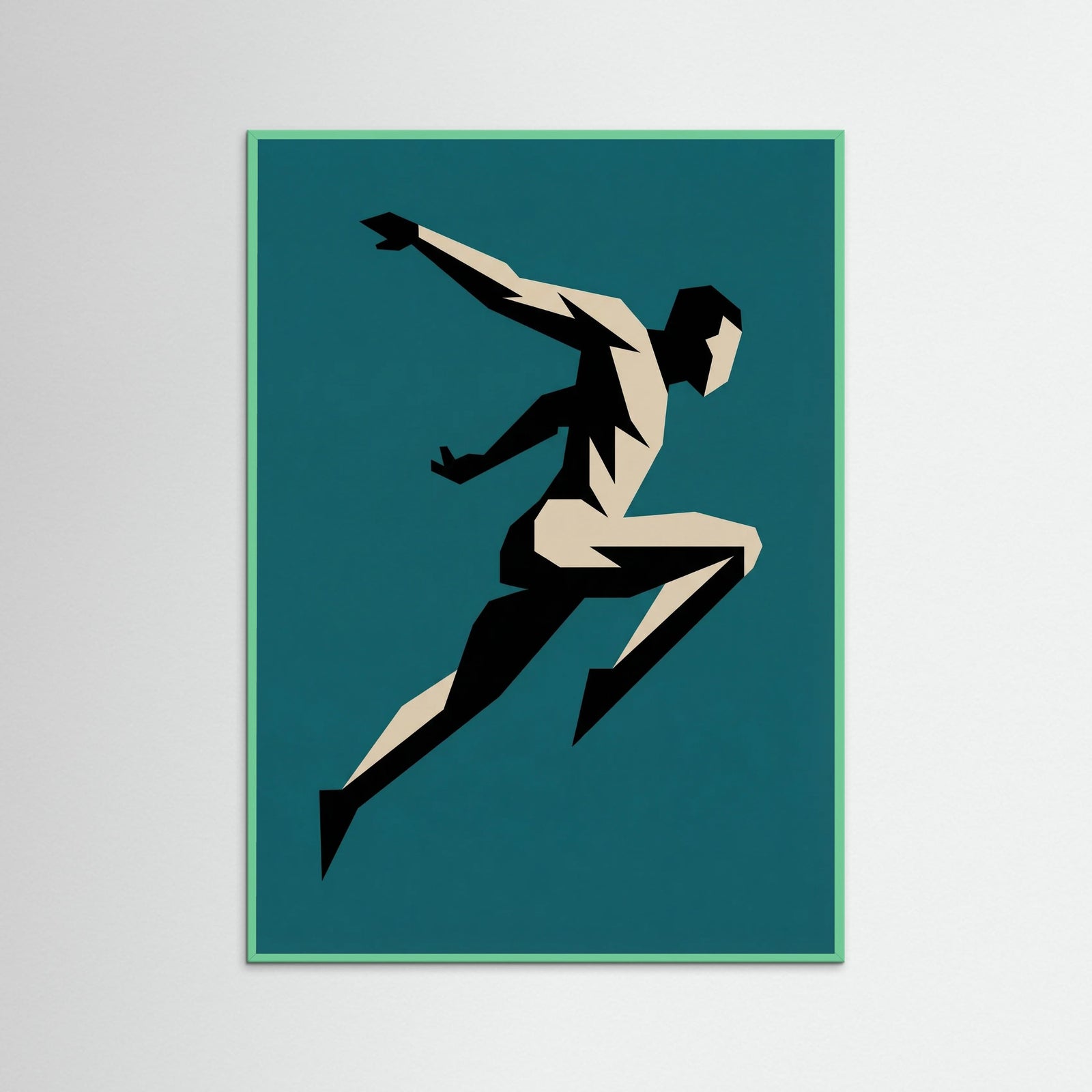 Mint Wood Abstract Motion