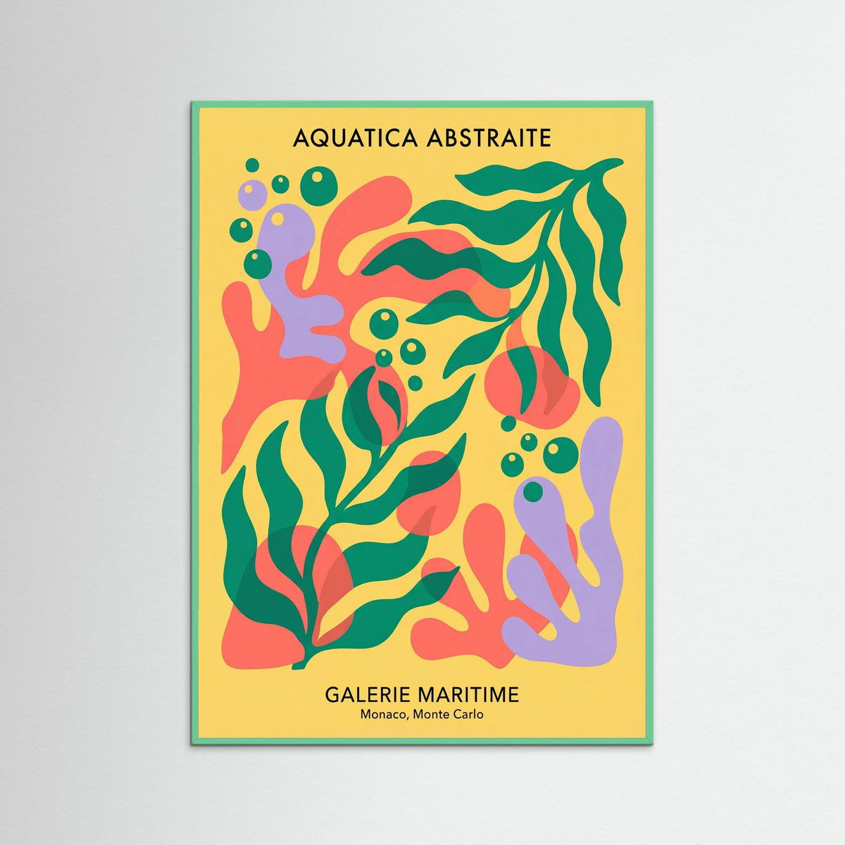 Mint Wood Abstract Organic Forms