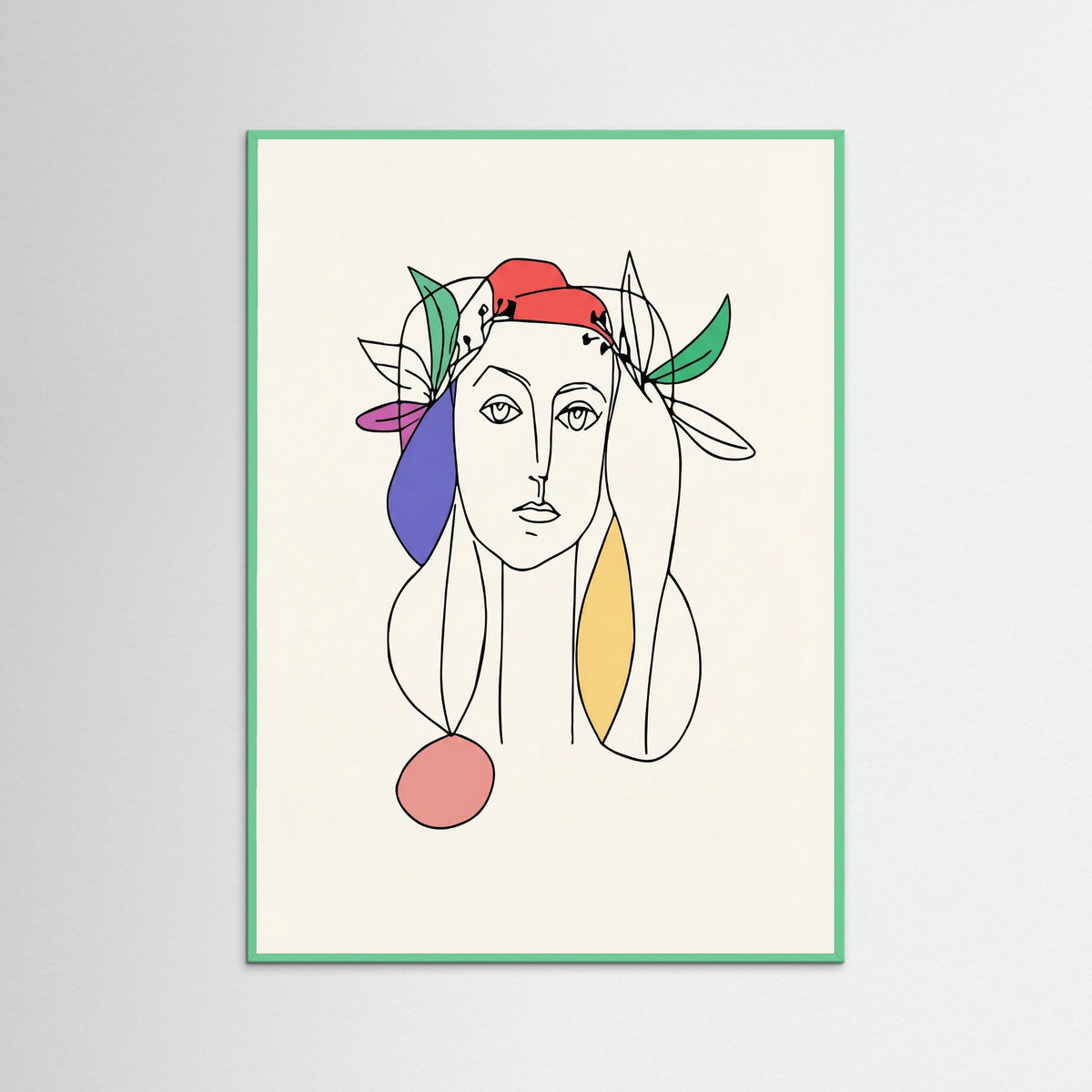 Mint Wood Abstract Portrait