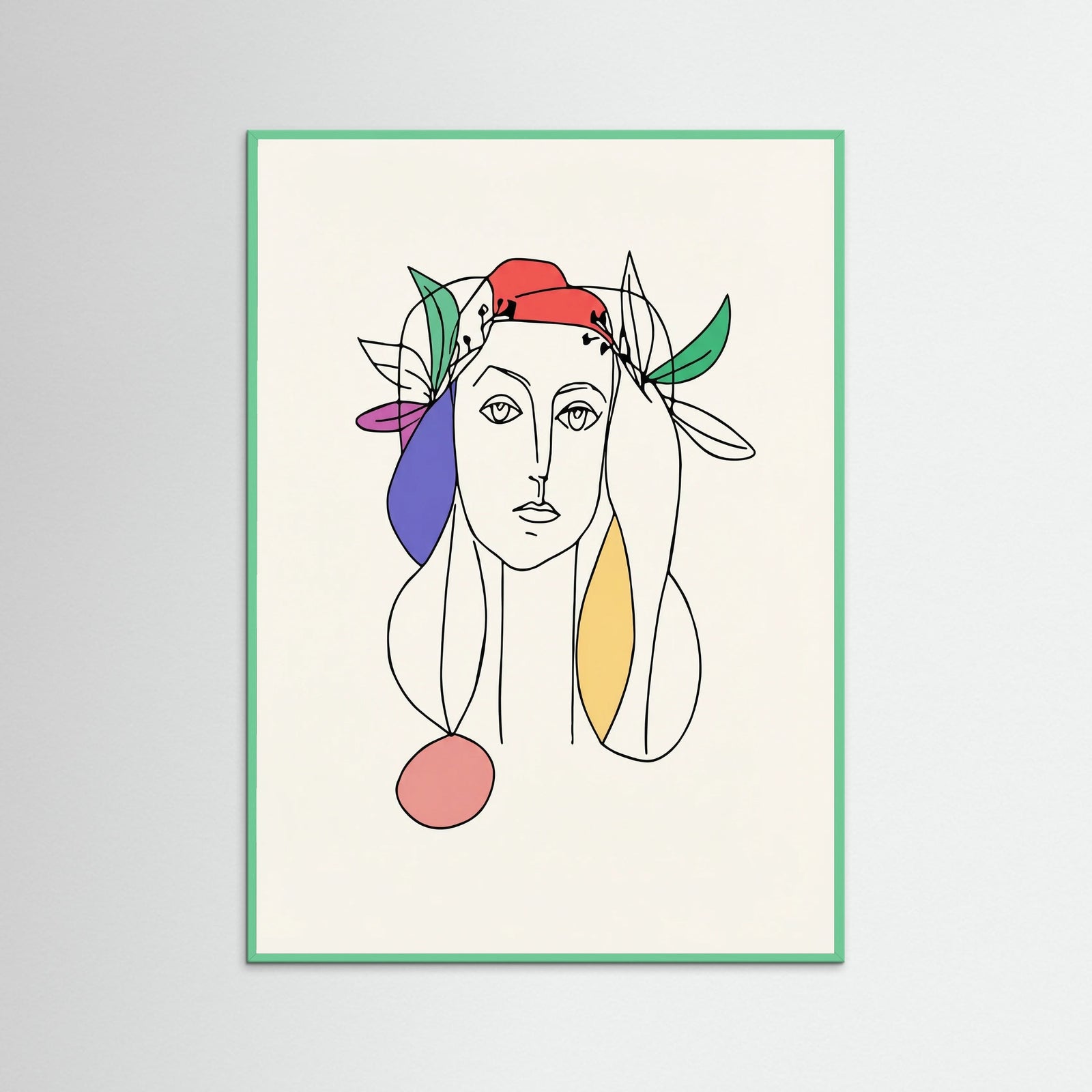 Mint Wood Abstract Portrait