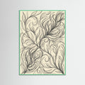 Mint Wood Abstract Roses