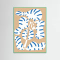 Abstract Shapes Flower Tiger print Poster – poster and art print