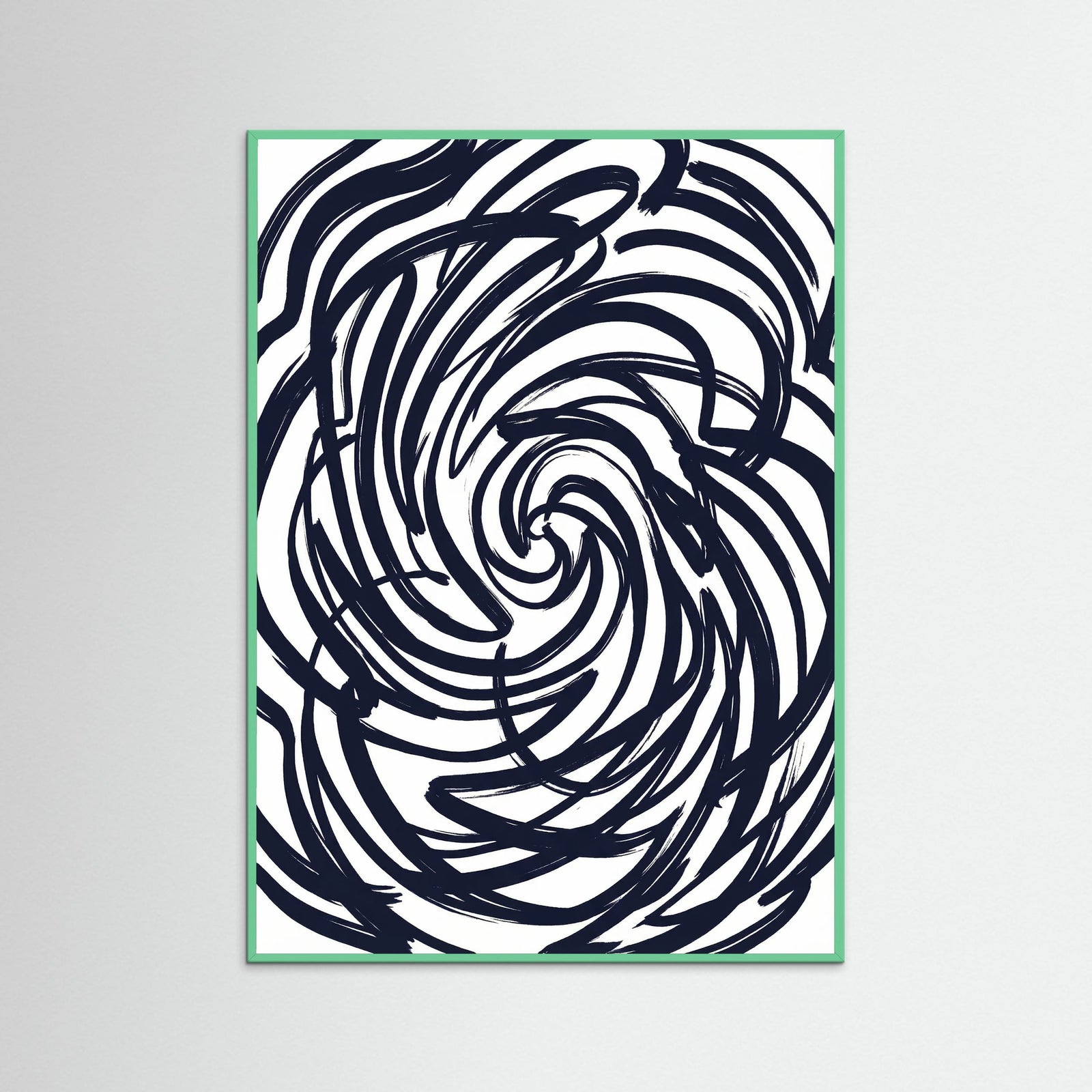 Mint Wood Abstract Strokes