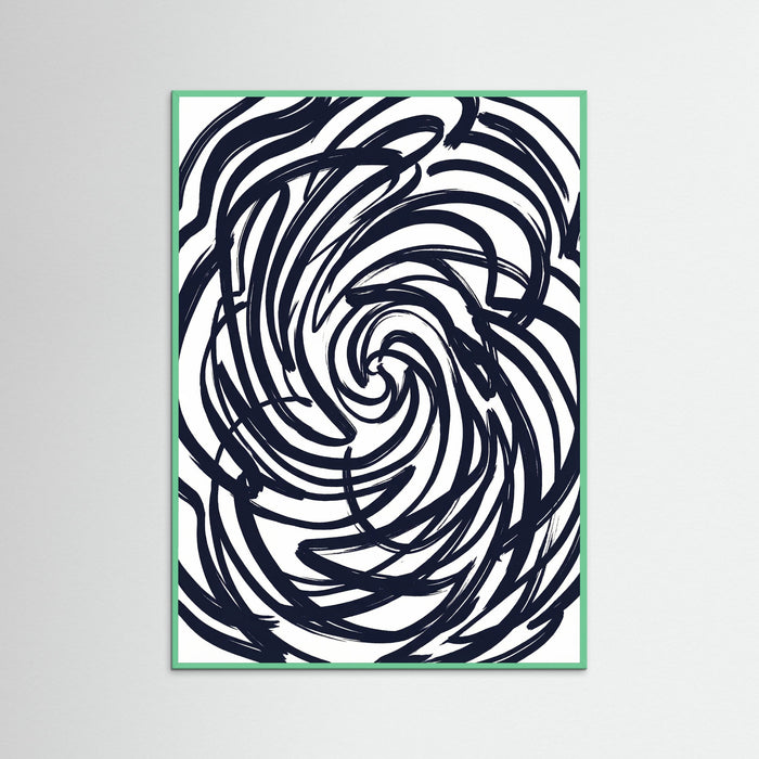 Mint Wood Abstract Strokes