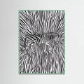 African Zebra striking camouflage -juliste – juliste ja taidepainatus