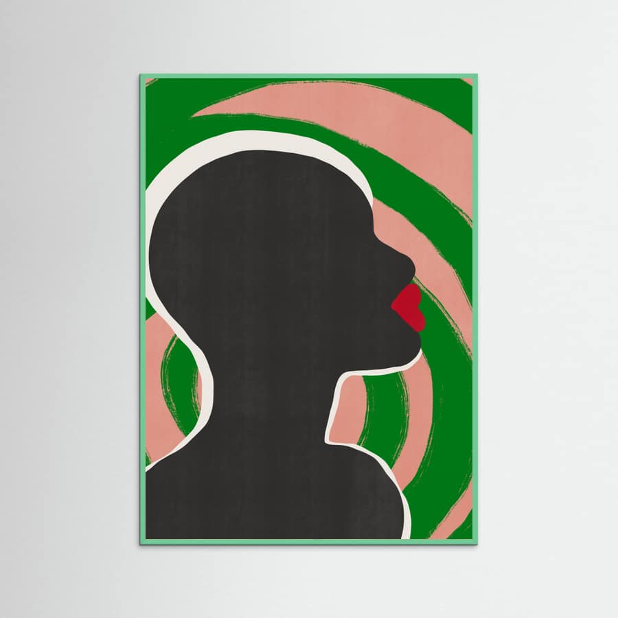 Anonymous Portrait In Green Spiral Poster – poster and art print