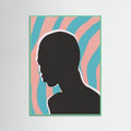 Anonymous Portrait In Neon Lights -juliste – juliste ja taidepainatus
