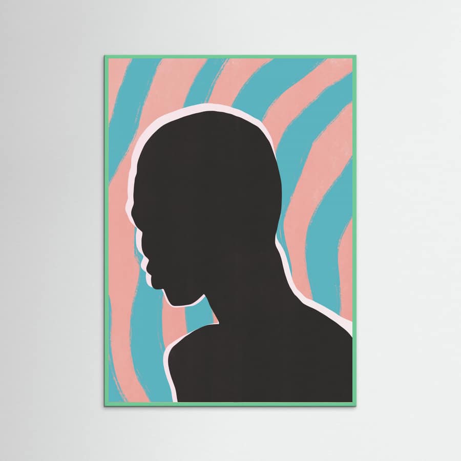 Anonymous Portrait In Neon Lights -juliste – juliste ja taidepainatus