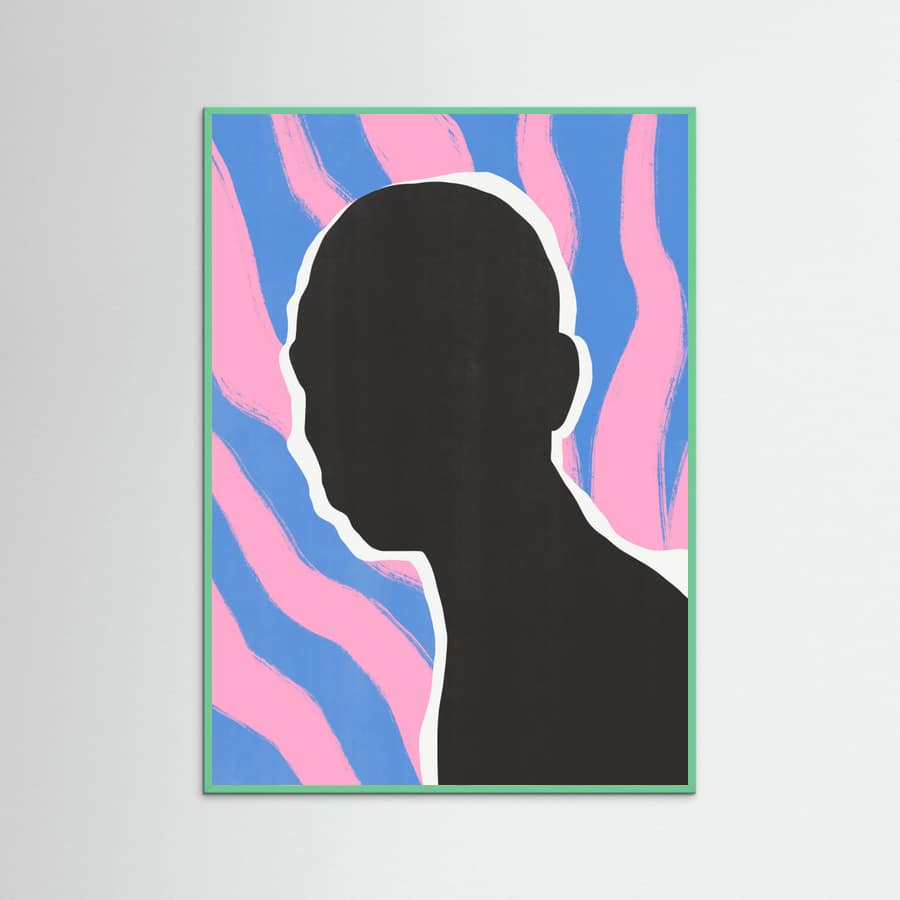 Poster Anonymous Portrait In Stripes – poster e stampa artistica