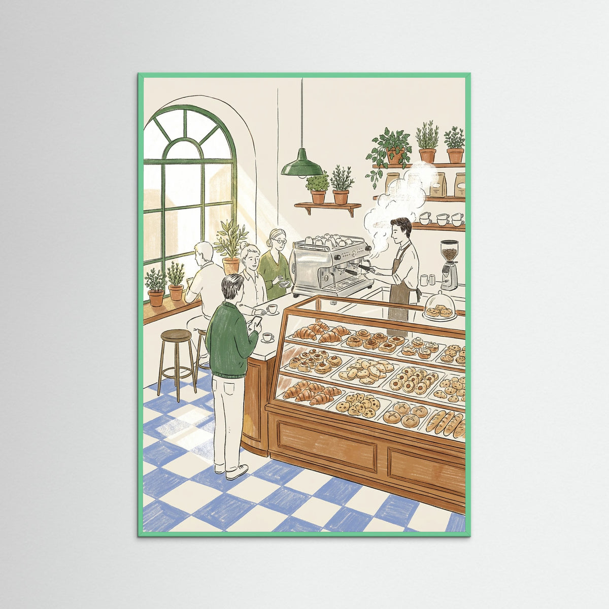 Mint Wood Antico Caff Scene