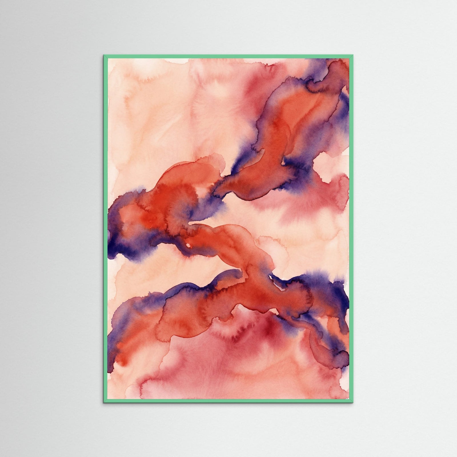 Mint Wood Aqua Bloom