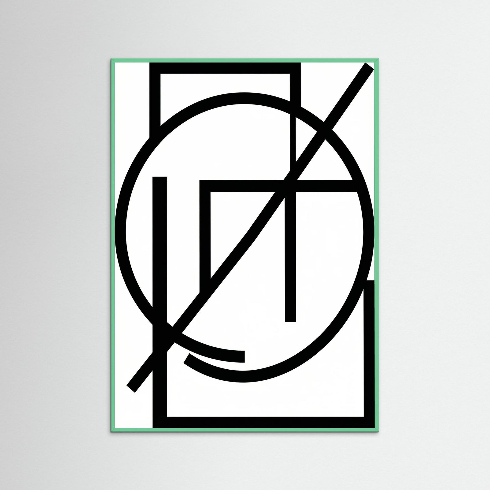 Mint Wood Art Print Beige