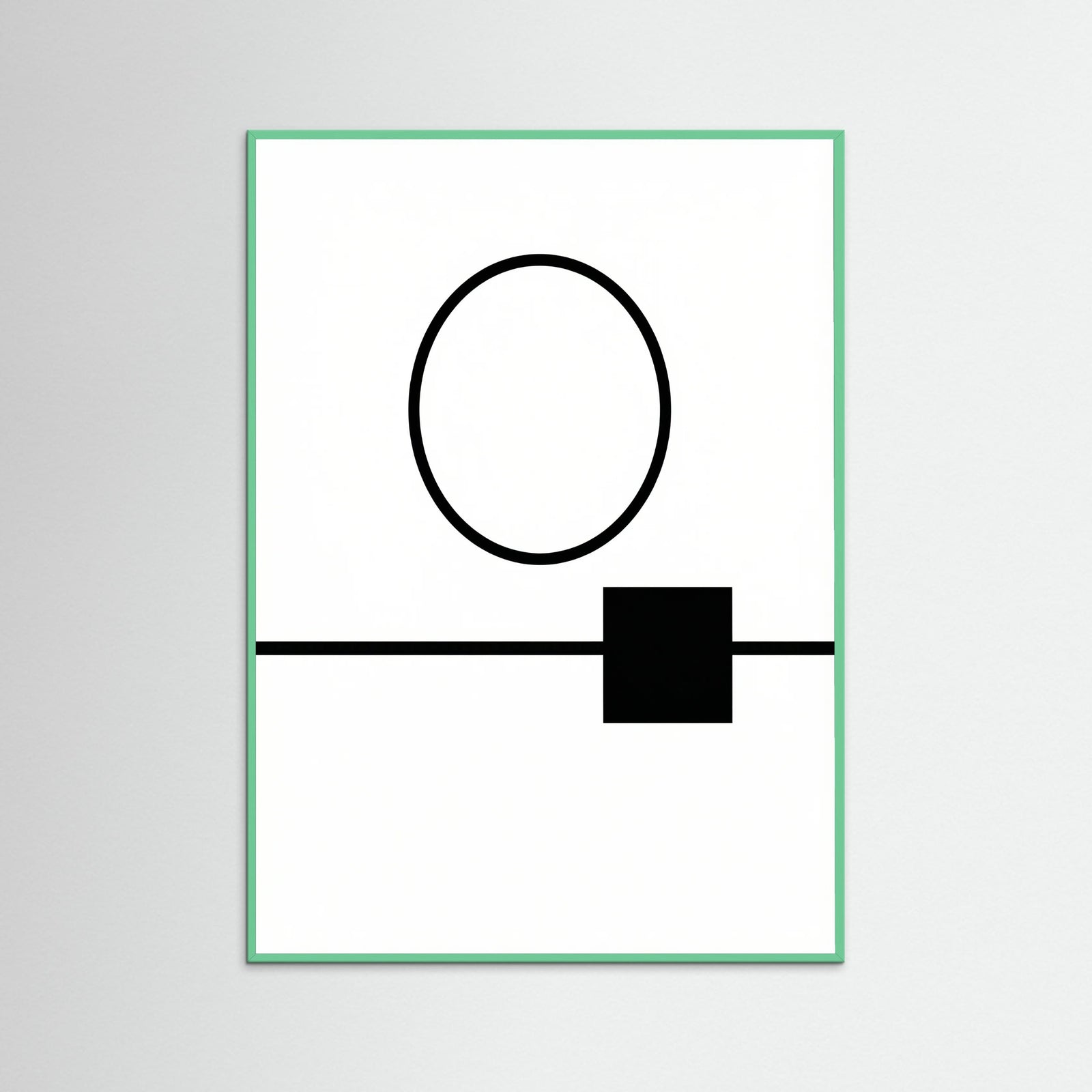 Mint Wood Art Print Beige