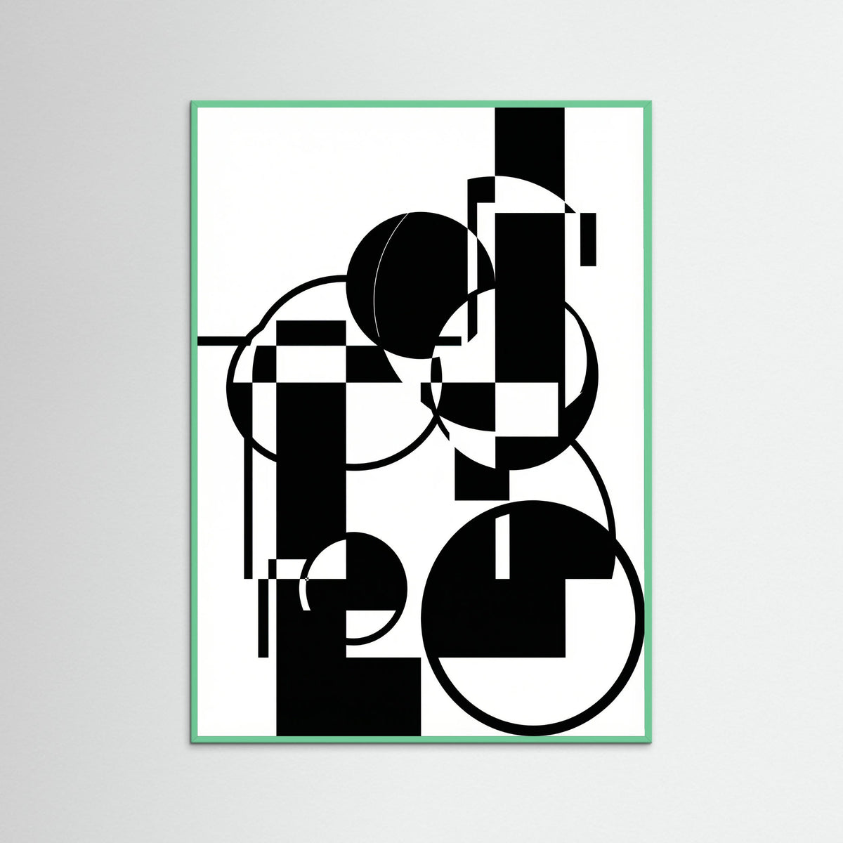 Mint Wood Art Print Beige